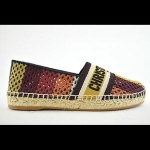 Dior Granville striped mesh espadrilles
